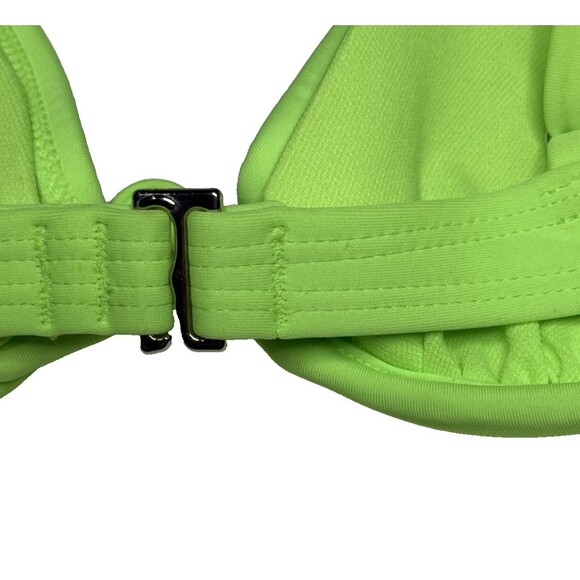 Xhilaration Juniors Lime Green Inverted V Front Underwire Bikini Top S 0-2 NEW! - Picture 6 of 11